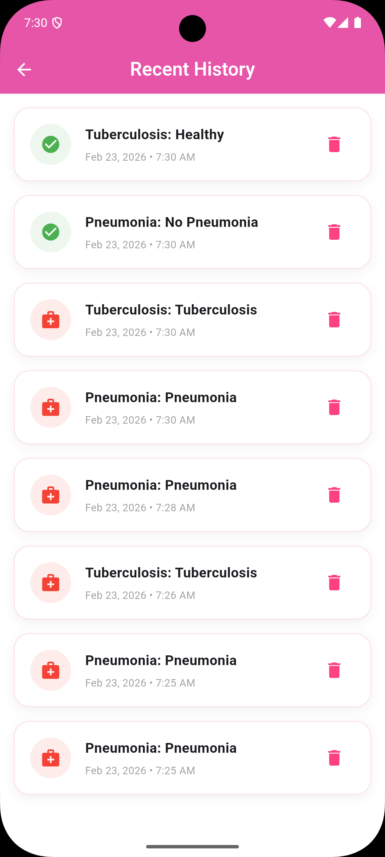 Lung disease detection screenshot 5