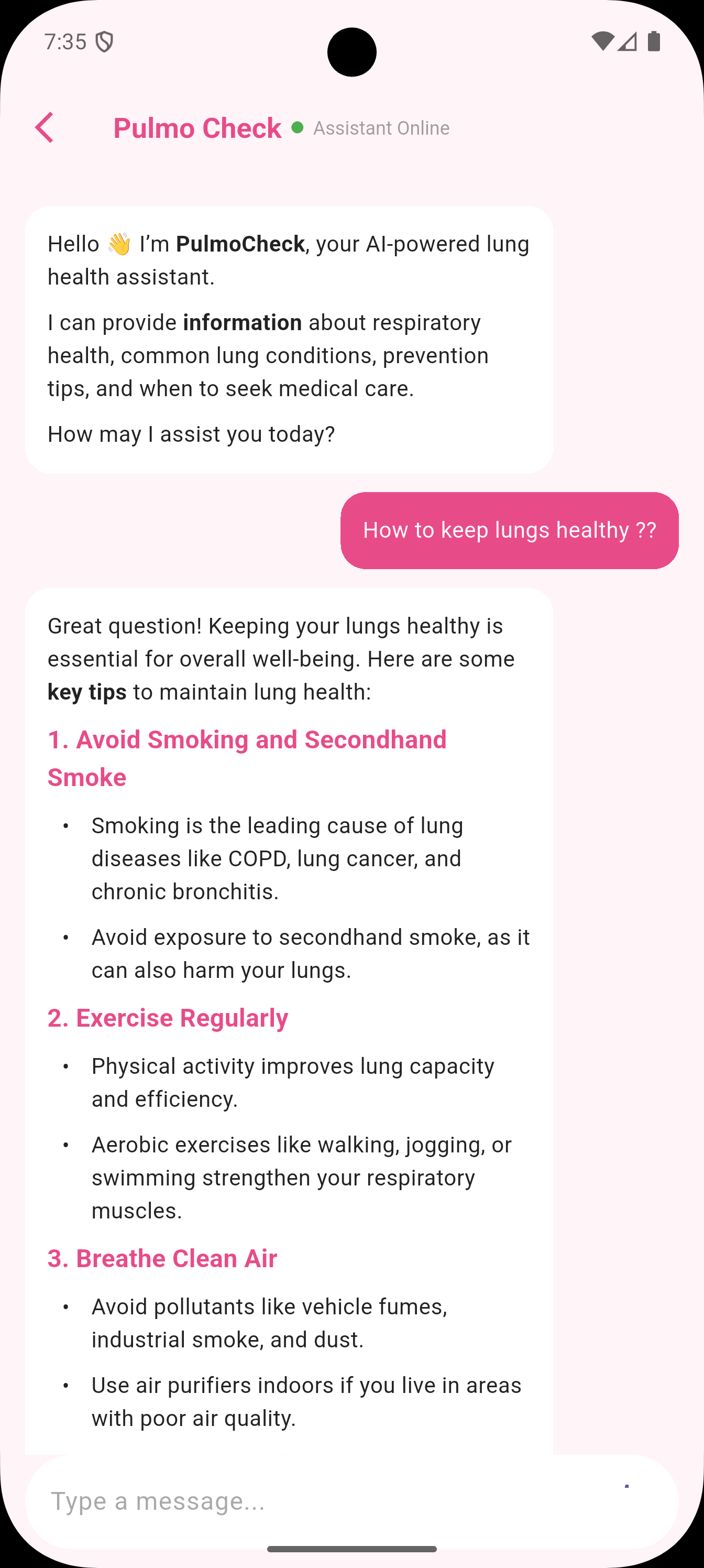 Lung disease detection screenshot 6