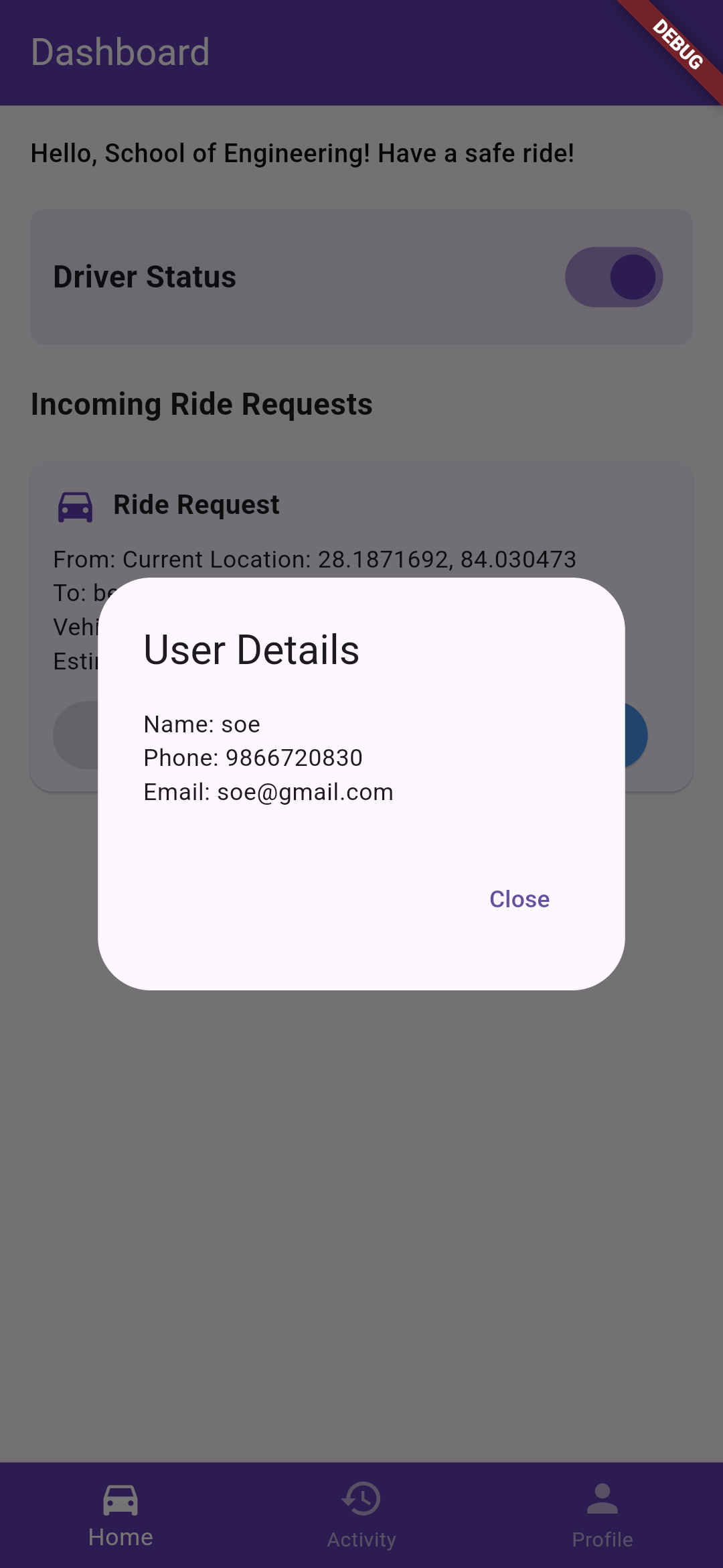 Ride Sharing screenshot 2